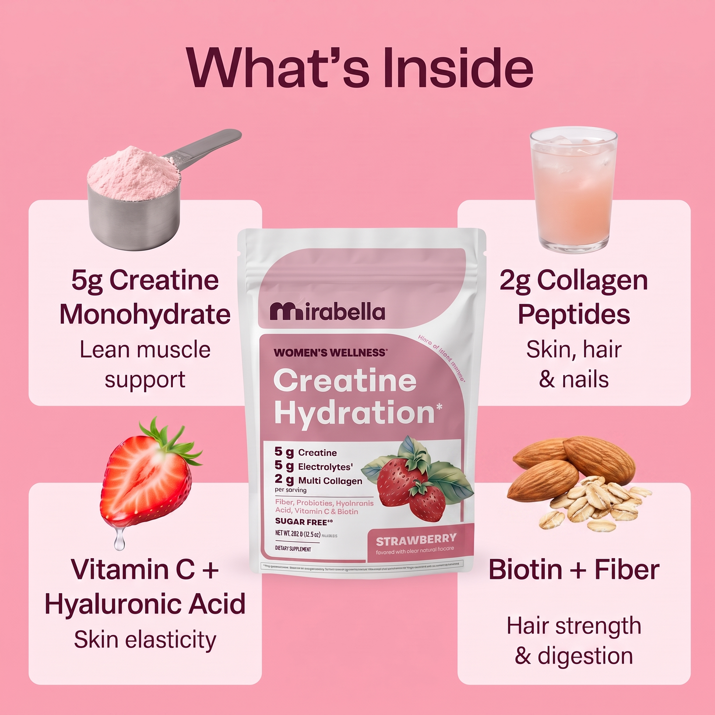 Mirabella™ GLP-1 Support Powder — Creatine + Collagen